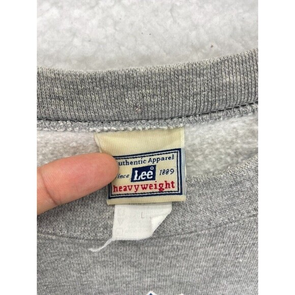 Lee Vintage NFL Patriots Champions Sweatshirt Men’s Size L Gray Crewneck - Picture 2 of 9